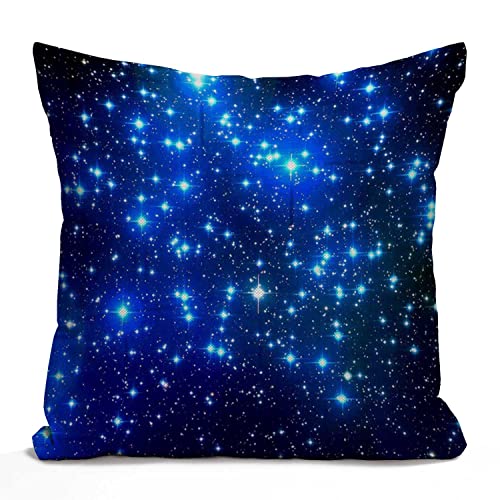 Tomda Galaxy Blue Stars Jute-Kissenbezug, Überwurf-Kissenbezug, Couch, Sofa, dekorativ, quadratisch, 45 x 45 cm Tomda Galaxy Blue Stars Jute-Kissenbezug, Überwurf-Kissenbezug, Couch, Sofa, dekorativ, quadratisch, 45 x 45 cm von Tomda