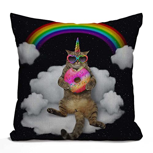 Tomda Space Einhorn Katze Dekorationen Kissenbezug Hipster Katze Wear Farbe Sonnenbrille Bauernhaus Dekor Wurfkissenbezug 45 x 45 cm 45 x 45 cm Heimdekoration Tomda Space Einhorn Katze Dekorationen Kissenbezug Hipster Katze Wear Farbe Sonnenbrille Bauernhaus Dekor Wurfkissenbezug 45 x 45 cm 45 x 45 cm Heimdekoration von Tomda