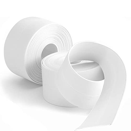 Tomedeks Weichsockelleiste - Abschlussleiste 22 mm 6 Meter für Küche und Badezimmer selbstklebendes Dichtungsband Sockelleiste Selbstklebend Weichsockelleiste Weichsockelleiste Selbstklebend (WHITE) von Tomedeks