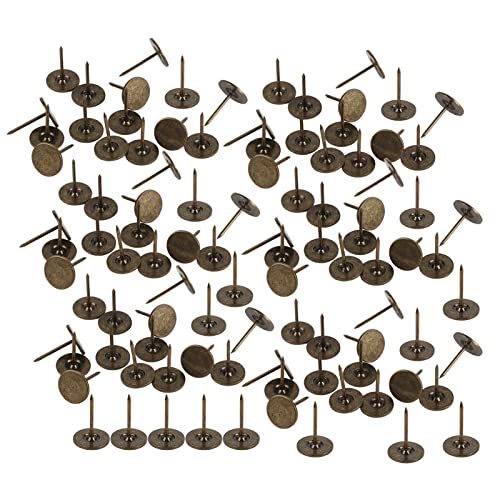 100 Stück Daumen Tacks, Polstertätigkeit dekorative lange Wandschubstifte flacher Kopf Polsternadeln für Sofa -Türdekoration (Diameter 14MM*Total length 20MM) von Tomedny