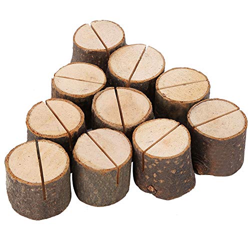 10pcs Tischnummer Ständer, Wood Place -Kartenhalter Food Labels für ein Partybuffet für Hochzeitsrestaurant -Bankettparty wiederverwendbar von Tomedny