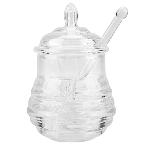 245 ml Honigglas mit Dipper und Deckel, Honig -Topf -Spender klarer Honigbehälter zum Aufbewahren und Abgeben von Honig 245 ml Honigglas mit Dipper und Deckel, Honig -Topf -Spender klarer Honigbehälter zum Aufbewahren und Abgeben von Honig von Tomedny