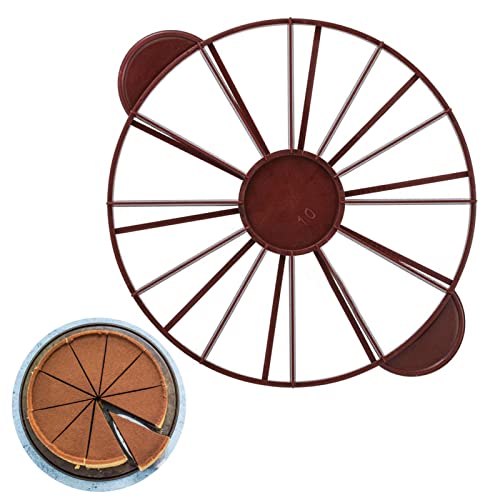 2pcs Kuchen -Portion Marker Plastikkuchenschneider Slicer Gleicher Portion Cutter Rund 10 oder 12 Stück Divider Backwerkzeug für gleichmäßige Scheiben (Brown) von Tomedny