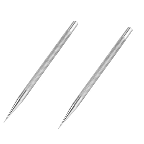 2pcs Metallschreiber -Werkzeug, Edelstahl -Stahlpfleger -Stift -Runden -Kopfverfolgungspositionierungslinie Metallschreiber für Stahl für DIY -Leder von Tomedny