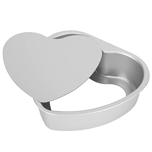 2pcs herzförmige Kuchenpfanne mit abnehmbarem Boden, Herzform zum Backen von DIY -Kuchenform Backkäse Brot Tablett Küche Backware von Tomedny