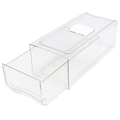 2pcs stapelbare Kühlschrank -Organizer -Mülleimer, Transparent Pantry Storage Bins Schubladen -Veranstalter klarer Kühlschranklagerbehälter (S 6,9 x 4,9 x 1,6 Zoll) von Tomedny