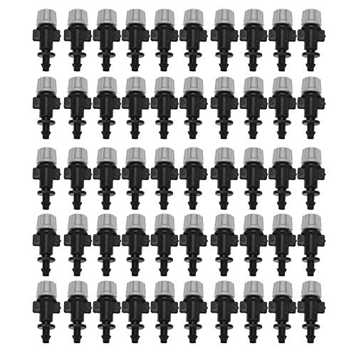 50pcs Misting -Düsen, 1,65 Zoll einstellbare Tropfbewässerungsspray -Plastik -Sprinkler Kopf Zerstammer Tropfbewässerungsdüsen für Garten von Tomedny
