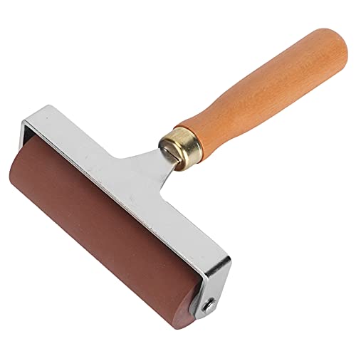 Gummi -Brayer -Roller, Gummi -Roller -Werkzeug -Tintenrollen -Stempelrolle mit Holzgriff für Printemaking -Scrapbooks Wallpaper (10 cm) von Tomedny