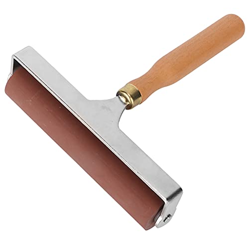 Gummi -Brayer -Roller, Gummi -Roller -Werkzeug -Tintenrollen -Stempelrolle mit Holzgriff für Printemaking -Scrapbooks Wallpaper (15 cm) von Tomedny