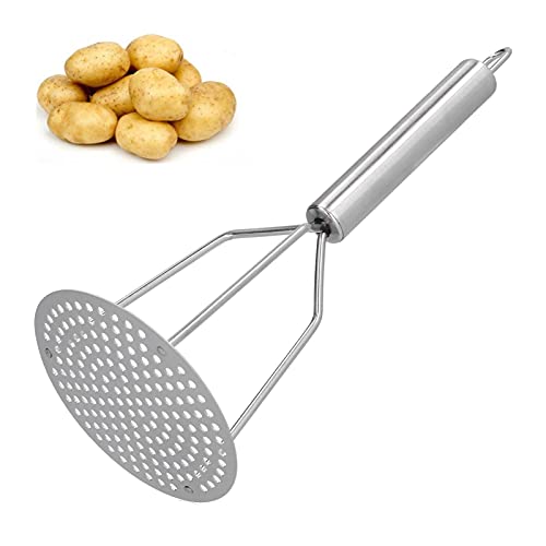 Heavy Duty Edelstahl Kartoffel Masher, Kartoffel -Smasher -Obst -Masher mit Griff für Bohnengemüse Avocado Fleisch von Tomedny