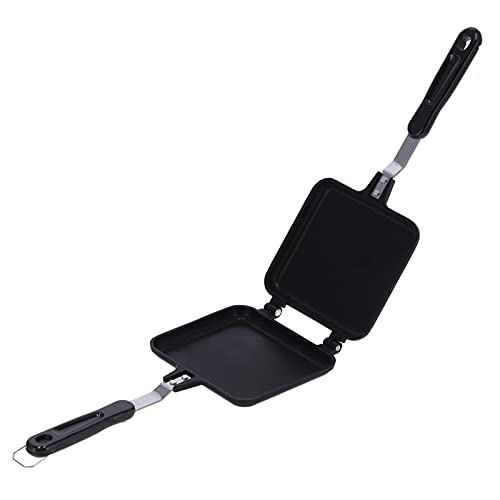 Heißer Sandwichhersteller, doppelseitige Bratpfanne Gegrillte Sandwich -Toaster -Frühstückspanne für Innen- und Außenhäuser Küche von Tomedny