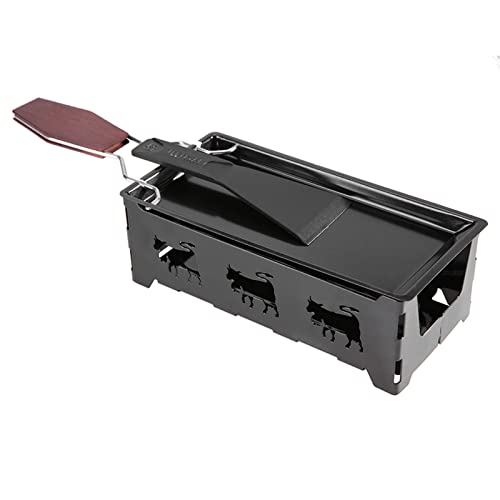 Käse Raclette Set, tragbare Nicht -Stick -Käse -Käse Raclette faltbare Rotaster Backschale Herd Set BBQ Pfanne mit Griff mit Spatel Home Küchengrillwerkzeug Käse Raclette Set, tragbare Nicht -Stick -Käse -Käse Raclette faltbare Rotaster Backschale Herd Set BBQ Pfanne mit Griff mit Spatel Home Küchengrillwerkzeug von Tomedny