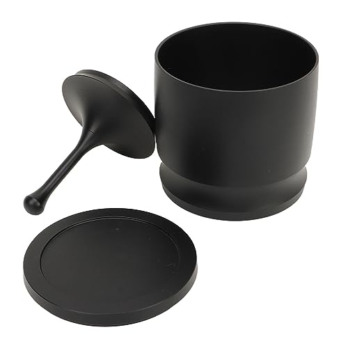 Kaffee Dosierung Tasse, 58 mm Kaffee Dosierungsring Press Aluminiumlegierung Anti -Flying -Kaffeepulver -Pulver für Kaffeezubehör (Black 58MM) von Tomedny