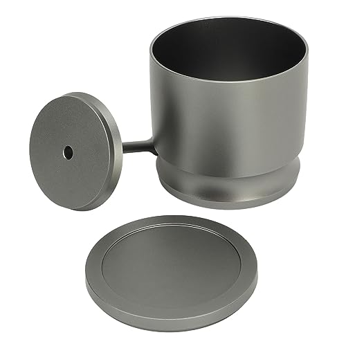 Kaffee Dosierung Tasse, 58 mm Kaffee Dosierungsring Press Aluminiumlegierung Anti -Flying -Kaffeepulver -Pulver für Kaffeezubehör (Grey) von Tomedny