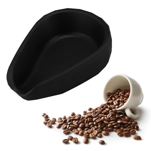 Kaffeebohnen -Dosierung Tasse, Silikon -Dosierentablett Single -Dosis -Messschale Kaffee -Bar -Zubehör für Espresso Bar (Schwarz) von Tomedny