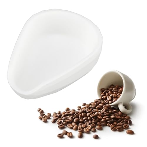 Kaffeebohnen -Dosierung Tasse, Silikon -Dosierentablett Single -Dosis -Messschale Kaffee -Bar -Zubehör für Espresso Bar (Weiß) von Tomedny