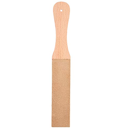 Leder -Strop zum Schärfen von Messer, doppelseitiges Schärfen mit Holzgriff Holzschnitzereien für Holzschnitze (28 x 4 x 15,5 cm) von Tomedny