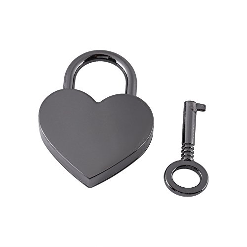 Metall herzförmige Vorhängeschloss, Mini -Vintage -Schleusen mit wichtigen Zinkmetallschloss Schmuck Locker Dekor für Schmuckschachtel Aufbewahrungsschachtel ﻿ von Tomedny
