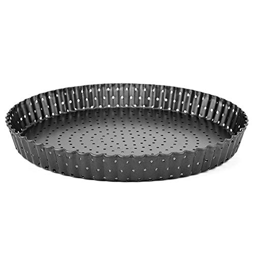 Pizzapfanne mit Löchern, Pizza -Tablett für Ofen, Kohlenstoffstahl -Pizza -Pfanne perforierte runde Pizza für Heimküchen -Spülmaschine (Groß (9 Zoll)) von Tomedny