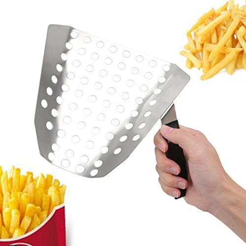 Popcorn Speed Scoop, Stainless Steel Fry Popcorn Scoop Metal French Fry Scooper Multipurpose Scooper with Hole for Bagger Fries, Snacks, Desserts, Ice, Dry Goods von Tomedny