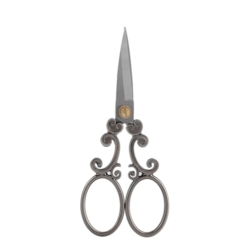 Stickerei Schere, kleine Nähschere Edelstahl Spitze Nähen Stickerei Werkzeug Damen schere für Schulbüro Schneiden (Klassischer Silbergrau Schnitt) von Tomedny