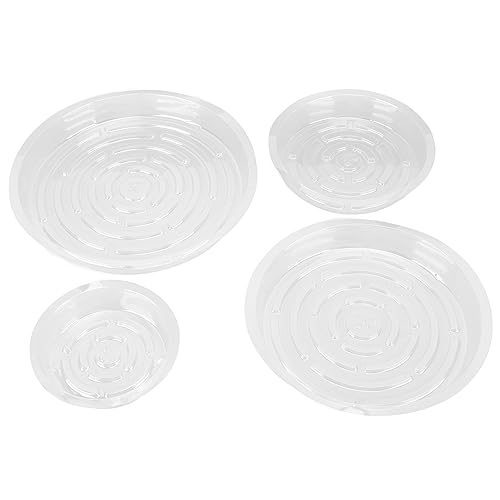 Tomedny 20pcs Clear Plastic Pflanzenstecher Tropfschalen, Pflanzenwasserschale Pflanzenuntertassen -Topfschale für Innenräume im Freien, 6 Zoll 8in 10 Zoll 12 Zoll von Tomedny