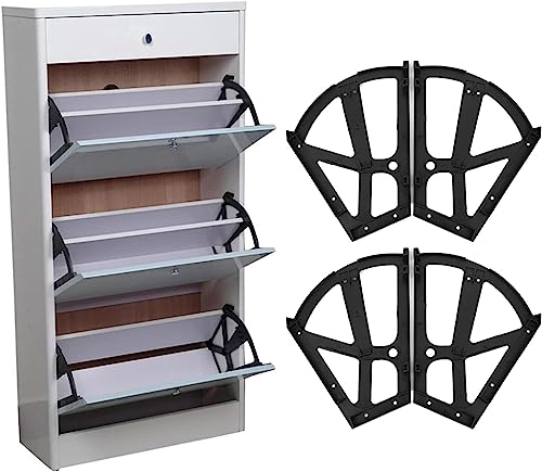 Tomedny 4pcs/Set Schrankscharniere, Hausmöbel Schuhe Schublade Schrank Scharnier Flip Plattenrahmen Rahmen Accessoire für Küchen Wohnzimmer von Tomedny