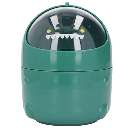 Tomedny Kleine Desktop -Mülleimer, süße Mini -Mülleimer mit Deckel großer Mund Plastikmüll Müll Aufbewahrungsbehälter abnehmbares Design Nonsilsic Bood für Küchenbüros Schminktisch (Green) von Tomedny