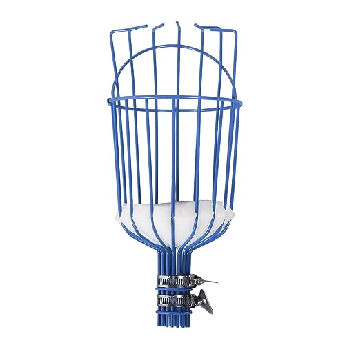 Tomedny Obstpicker, Baumfruchtfänger Obst Harvester Orange Picker -Werkzeug mit Schaumstoffkissen und abnehmbar für 3 cm Durchmesserrohr (Blau) von Tomedny