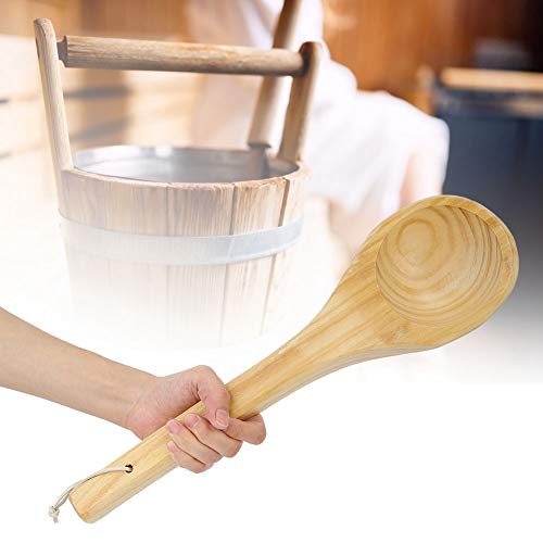 Tomedny Sauna Kelle, handgefertigte hölzerne Sauna Single Löffel Mehrzweckwasserdaucherlöffel mit Griffzubehör Tomedny Sauna Kelle, handgefertigte hölzerne Sauna Single Löffel Mehrzweckwasserdaucherlöffel mit Griffzubehör von Tomedny