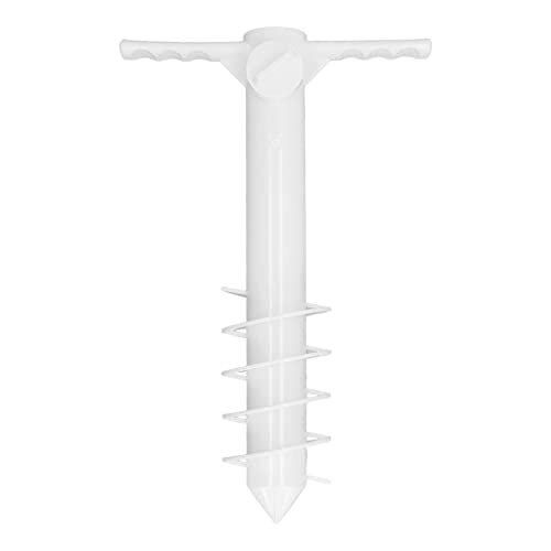 Tomedny Strand Regenschirm Sandanker, Heavy Dut Dach Basis Outdoor -Regenschirmehalter Ständer mit 5 Spiralschraube für Strand Rasenwasserpark Weiß weiß Tomedny Strand Regenschirm Sandanker, Heavy Dut Dach Basis Outdoor -Regenschirmehalter Ständer mit 5 Spiralschraube für Strand Rasenwasserpark Weiß weiß von Tomedny