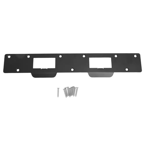 Türschlagplatte, Verstärkungsplatte Doppelte Löcher Sicherheitstürstürmer für Außeninterne STRACK -Fix Rahmen 5-1/2in bis 6 Zoll Loch (Schwarz) von Tomedny