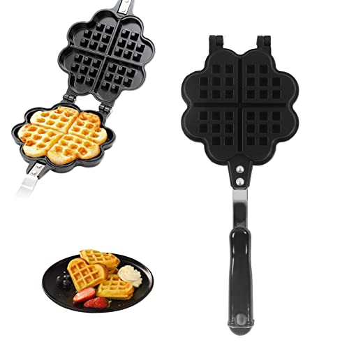 Waffelhersteller, Aluminium -Kochfeld Waffeleisen dual Kochteller Camping Frühstückshersteller Nicht -Stick für Familienfrühstücks Backen Waffelhersteller, Aluminium -Kochfeld Waffeleisen dual Kochteller Camping Frühstückshersteller Nicht -Stick für Familienfrühstücks Backen von Tomedny