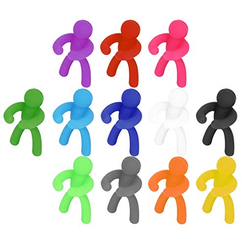 Weinglas Marker, Silikonweinschütze mehrfarbige Getränkekenner wiederverwendbare Getränkemarkierungen für Hochzeiten Geburtstagsbar Partys (12pcs) von Tomedny