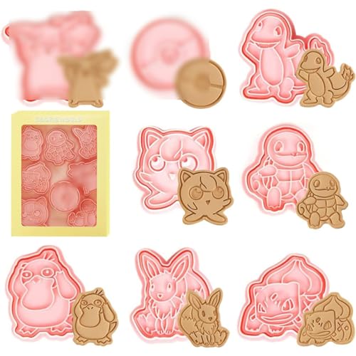 Tomicy Keksausstecher Ausstechförmchen für Kinder 8 Stück Ausstechformen Weihnachten,3D Set Cookie Cutter Plätzchenformen für Kinder, für Tortendeko Kekse Backen von Tomicy