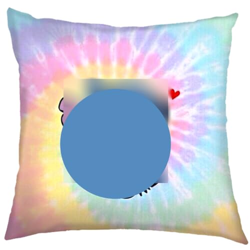 Tomicy Niedlicher Kissenbezug, Karikatur Cushion Cover, Dekorativer Kissenbezug mit verstecktem Reißverschluss, für Autodekoration, Zuhause, Sofa, Bettwäsche, Größe 45 x 45 cm,Blau von Tomicy