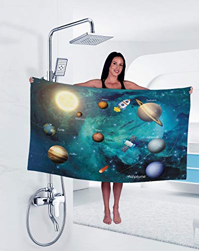 Tomifine Galaxis Strandtuch Mikrofaser Camping Handtuch Groß Badetuch Strandhandtuch Schnell Trocknendes Fitnesshandtuch (150x70 cm,Universum 3) von Tomifine