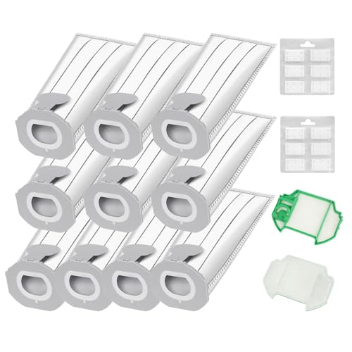 10 Stück Staubsaugerbeutel für Vorwerk Kobold VK7 FP7 mit 2 Filter, Kobold fp7 Premium Filtertüten Zubehör für Vorwerk Akkusauger VK7 Staubsaugerbeutel von Tomkity