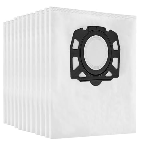 12 Kärcher Staubsaugerbeutel Große KFI487 Ersatzbeutel für Kärcher WD4 WD5 WD6 MV4 MV5 MV6 WD4.000 WD5.999, Ersatzteil 2.863-006.0 WD5P WD6P Premium Beutel Vliesfilterbeutel von Tomkity