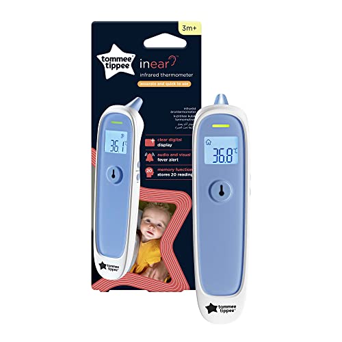 Tommee Tippee Digitales In-Ear-Thermometer, unverzichtbar für Neugeborene, sofortige Messung in 1 Sekunde in °C oder °F, ab 3 Monaten von Tommee Tippee