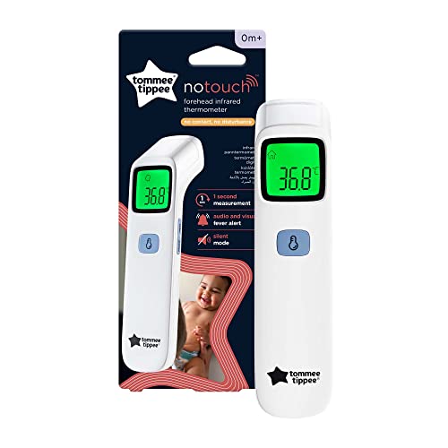 Tommee Tippee NoTouch Infrarot-Stirn-Digitalthermometer, Essentials für Neugeborene, 1 Sekunde sofortige Messwerte in ˚C oder ˚F, 0 m+ von Tommee Tippee