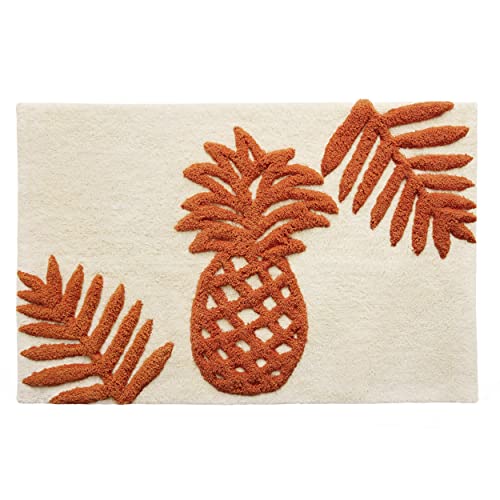 Tommy Bahama Batik Pineapple Bath Rug, Orange von Tommy Bahama