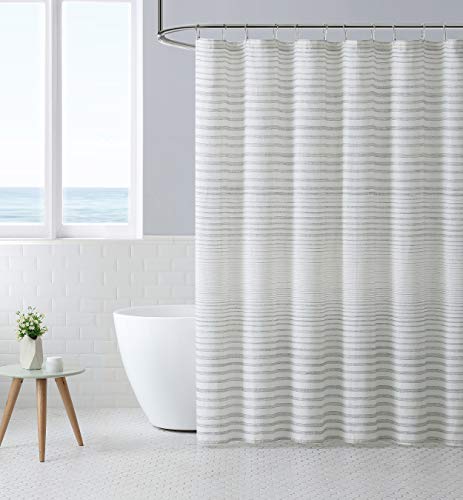 Tommy Bahama | Coastal Stripe Collection Duschvorhang, 183 x 183 cm, Beige von Tommy Bahama