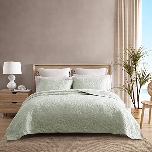 Tommy Bahama Home Costa Sera Collection Weiche und atmungsaktive Tagesdecke, vorgewaschen für zusätzliche Weichheit, Twin, Grün Tommy Bahama Home Costa Sera Collection Weiche und atmungsaktive Tagesdecke, vorgewaschen für zusätzliche Weichheit, Twin, Grün von Tommy Bahama