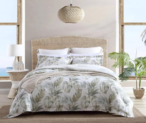 Tommy Bahama | Waimea Bay Collection | Steppdecken-Set – 100% Baumwolle, wendbar, mittelschwere Bettwäsche, ideal für alle Jahreszeiten, Kingsize, Grün von Tommy Bahama