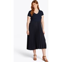 Tommy Hilfiger Curve Blusenkleid "CRV CONTRAST SOFT V-NK DRESS", in Großen Größen, mit tiefem Rundausschnitt von Tommy Hilfiger Curve