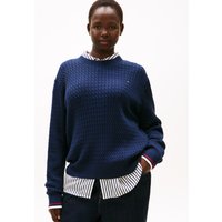 Tommy Hilfiger Curve Strickpullover "CRV CO CABLE FINE GG C-NK LS SWT" in großen Größen, mit Zopfmuster Tommy Hilfiger Curve Strickpullover "CRV CO CABLE FINE GG C-NK LS SWT" in großen Größen, mit Zopfmuster von Tommy Hilfiger Curve