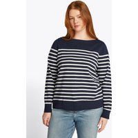 Tommy Hilfiger Curve Strickpullover "CRV CO JERSEY STITCH LS B-NK SWT" in Großen Größen, Logostickerei Tommy Hilfiger Curve Strickpullover "CRV CO JERSEY STITCH LS B-NK SWT" in Großen Größen, Logostickerei von Tommy Hilfiger Curve