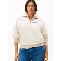 Tommy Hilfiger Curve Sweatshirt "CRV CLASSIC SCRIPT FLEECE 1/2ZIP", in großen Größen von Tommy Hilfiger Curve