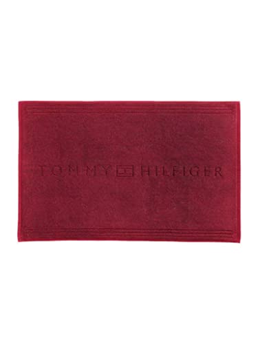 Badteppich TOMMY HILFIGER 100% reiner Baumwolle MULTIFUNKTION Waschbar cm 50 x 80 rot von Tommy Hilfiger